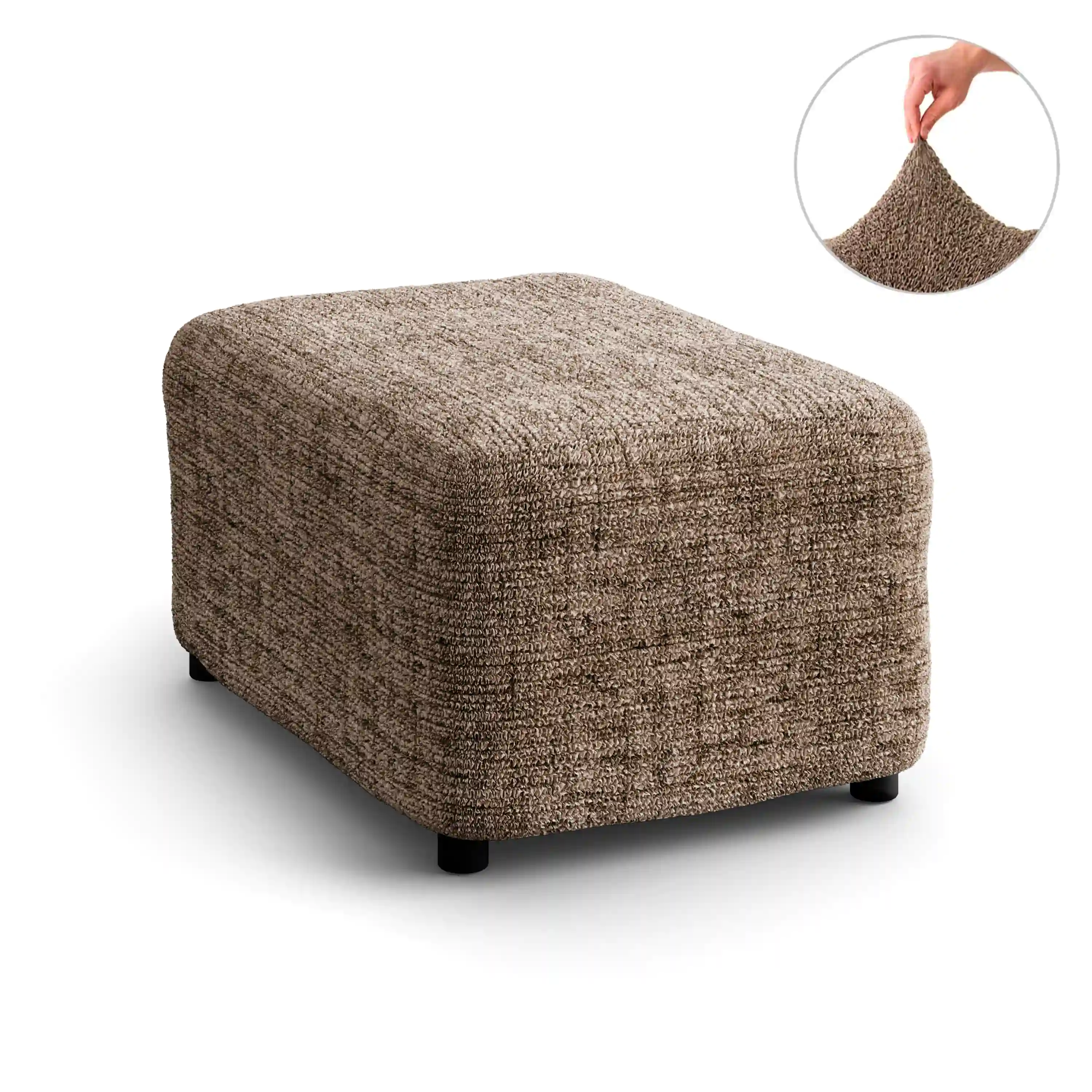 Housse de repose-pieds - Vittoria Latte, imprimé en microfibre